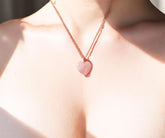 Heart - The Love Pendant Rose Quartz